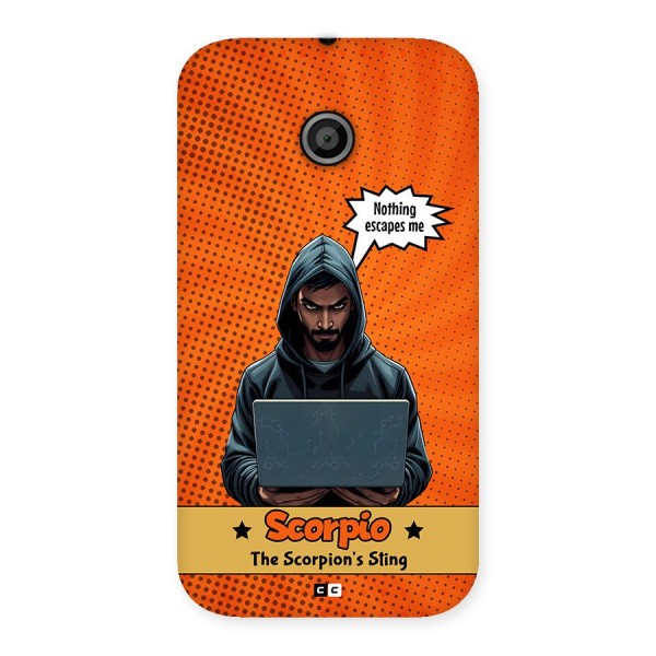 Scorpio Warning Back Case for Moto E