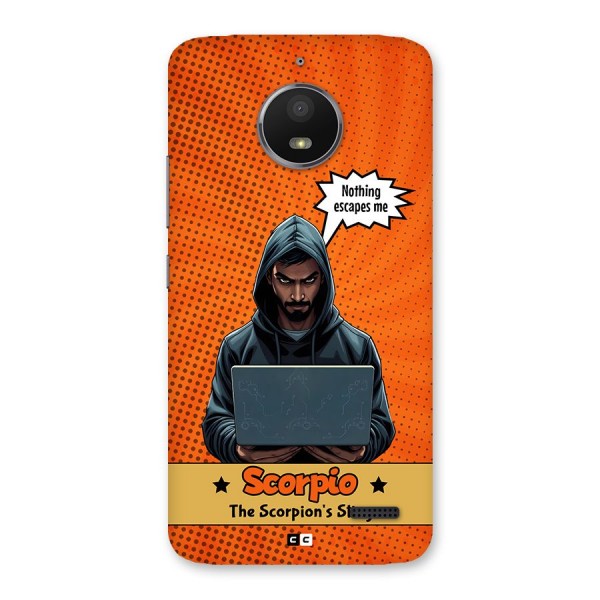 Scorpio Warning Back Case for Moto E4