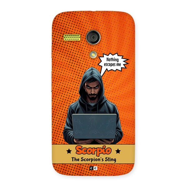 Scorpio Warning Back Case for Moto G