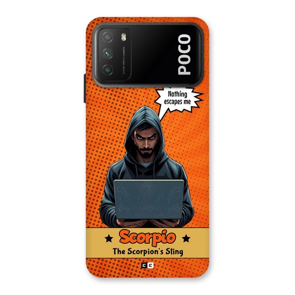 Scorpio Warning Back Case for Poco M3