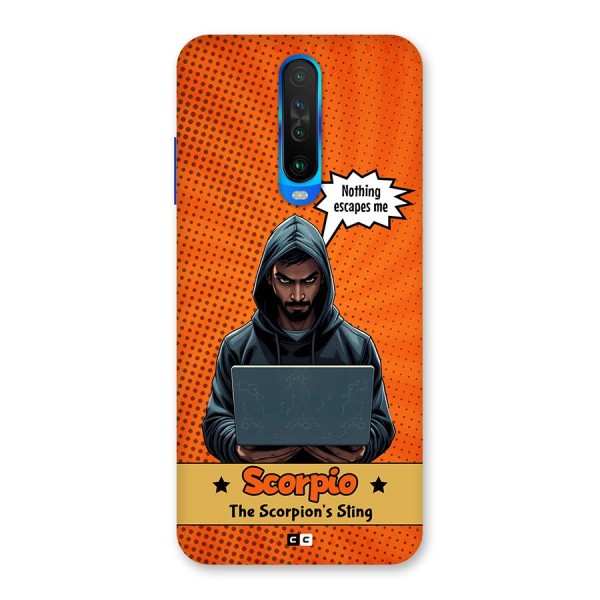 Scorpio Warning Back Case for Poco X2