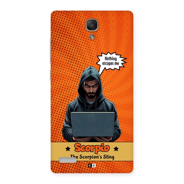 Scorpio Warning Back Case for Redmi Note