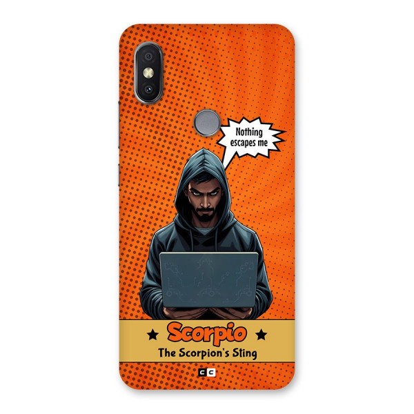 Scorpio Warning Back Case for Redmi Y2