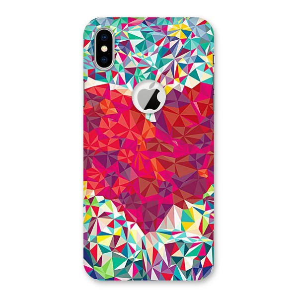 Scrumbled Heart Back Case for iPhone XS Logo Cut