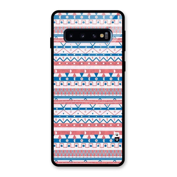 Seamless Ethnic Pattern Glass Back Case for Galaxy S10