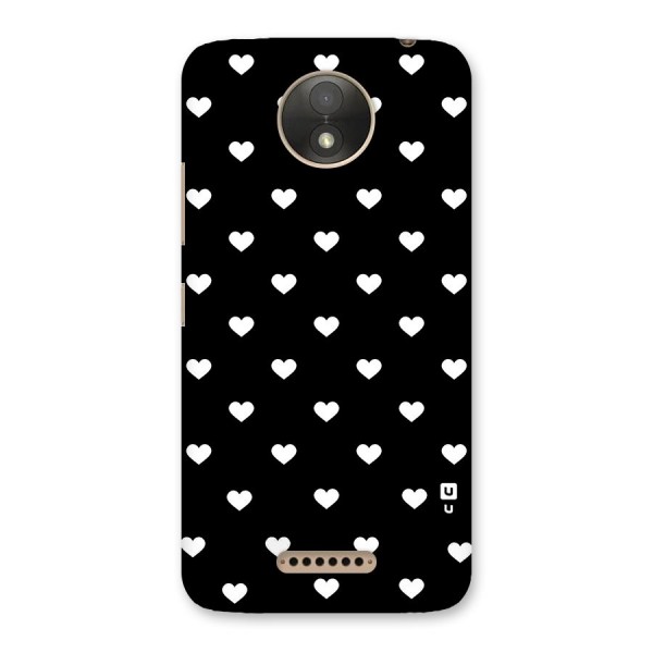 Seamless Hearts Pattern Back Case for Moto C Plus