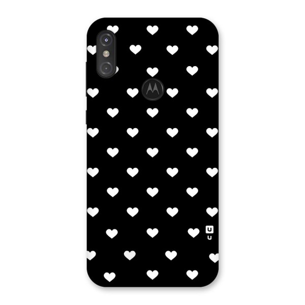 Seamless Hearts Pattern Back Case for Motorola One Power