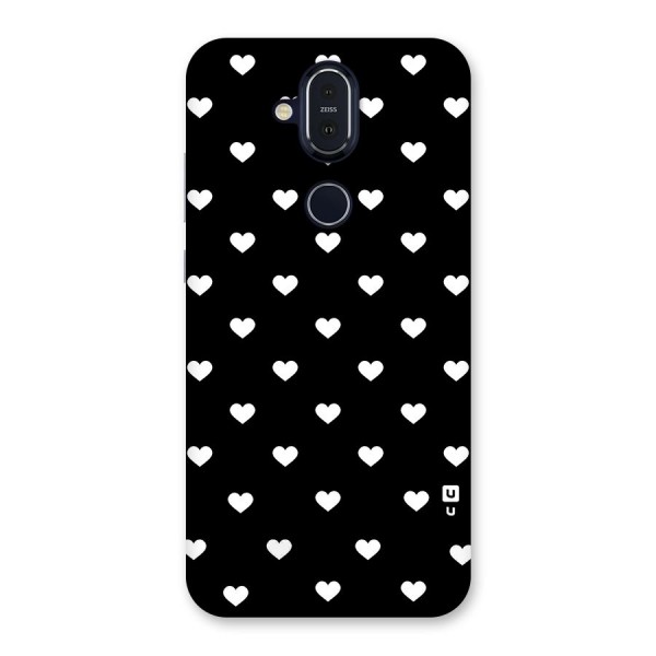 Seamless Hearts Pattern Back Case for Nokia 8.1