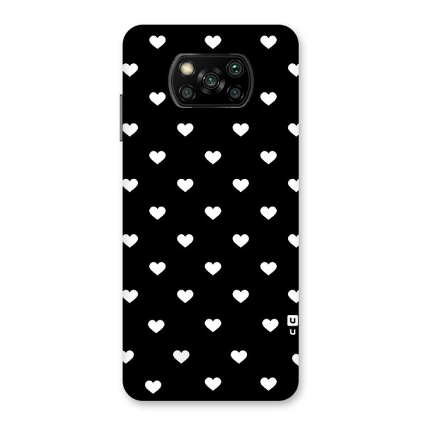 Seamless Hearts Pattern Back Case for Poco X3