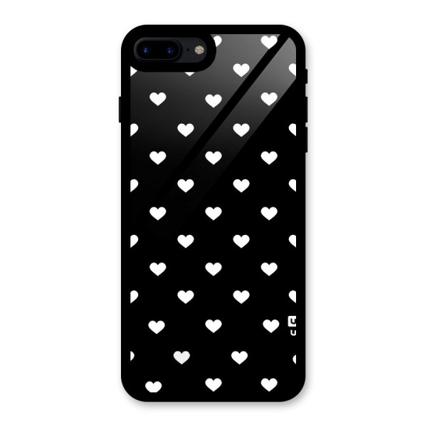 Seamless Hearts Pattern Glass Back Case for iPhone 7 Plus