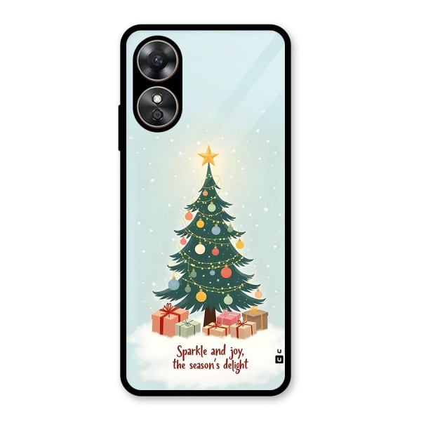 Seasons Delight Glass Back Case for Oppo A17