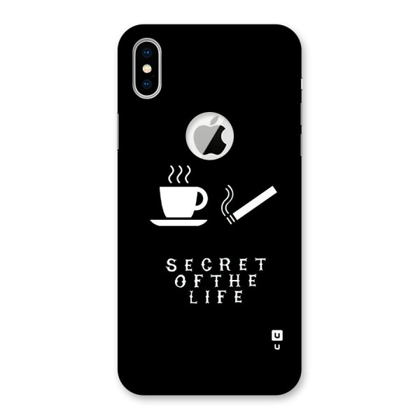 Secrate of Life Back Case for iPhone XS Logo Cut