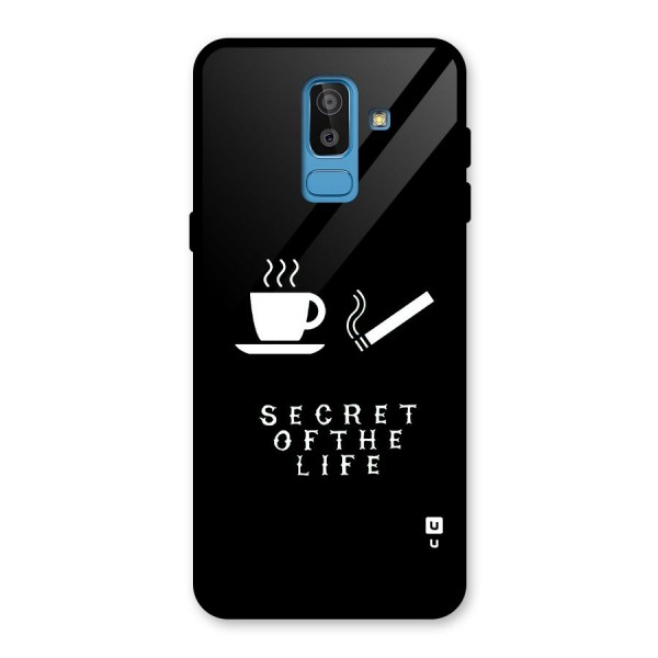 Secrate of Life Glass Back Case for Galaxy J8