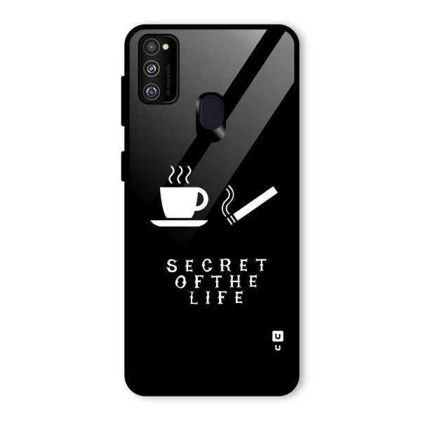 Secrate of Life Glass Back Case for Galaxy M21