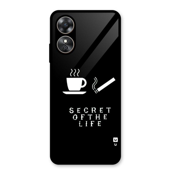 Secrate of Life Glass Back Case for Oppo A17