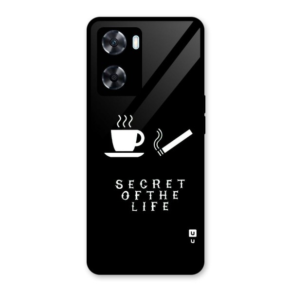 Secrate of Life Glass Back Case for Oppo A77s