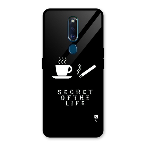 Secrate of Life Glass Back Case for Oppo F11 Pro