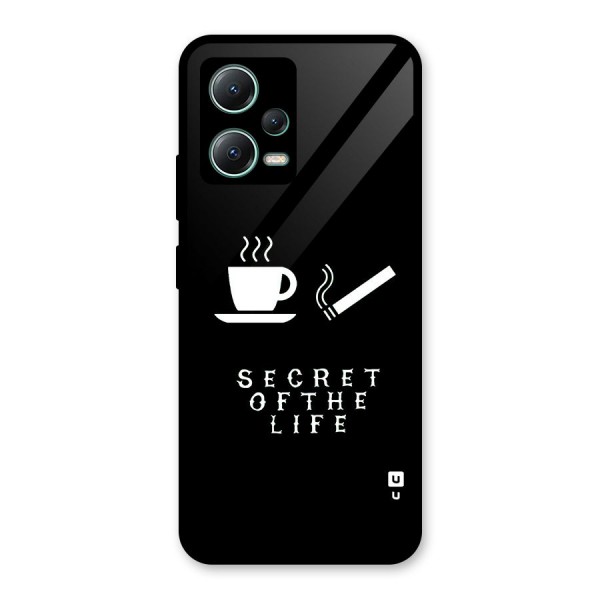 Secrate of Life Glass Back Case for Poco X5