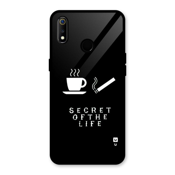 Secrate of Life Glass Back Case for Realme 3