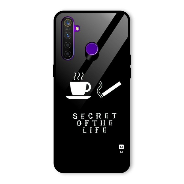 Secrate of Life Glass Back Case for Realme 5 Pro
