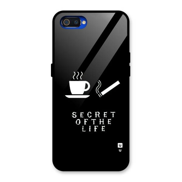 Secrate of Life Glass Back Case for Realme C2