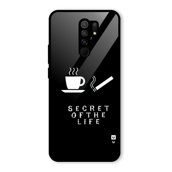 Secrate of Life Glass Back Case for Redmi 9 Prime