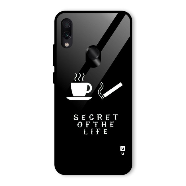 Secrate of Life Glass Back Case for Redmi Note 7