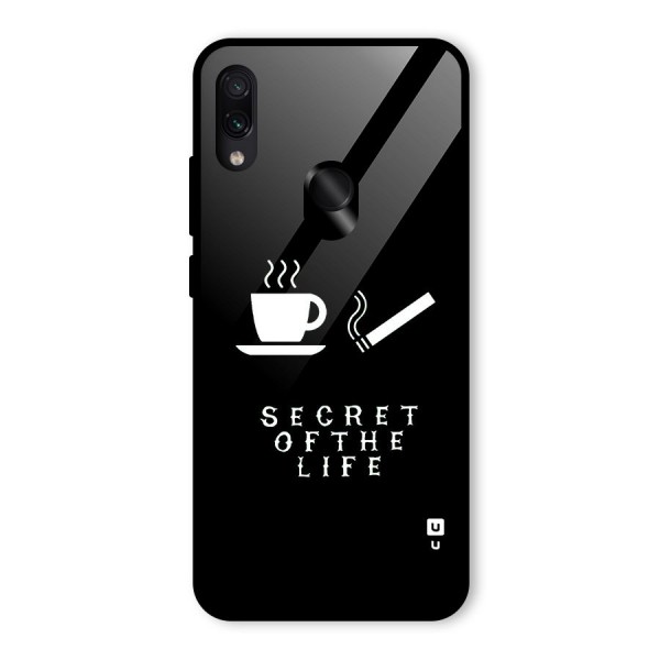 Secrate of Life Glass Back Case for Redmi Note 7S