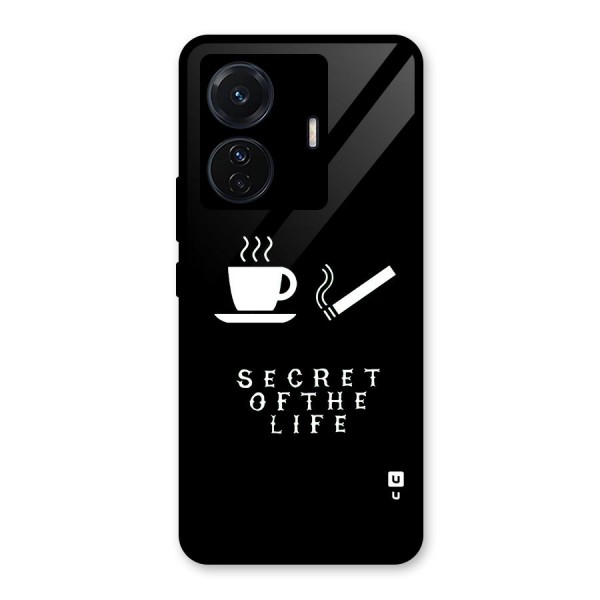 Secrate of Life Glass Back Case for Vivo T1 Pro