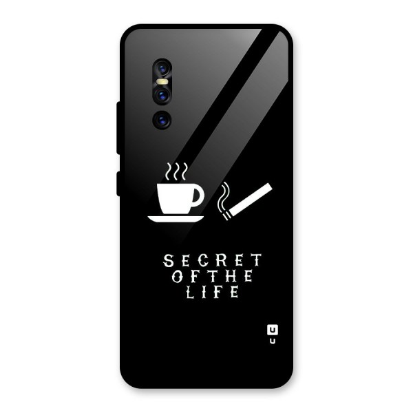 Secrate of Life Glass Back Case for Vivo V15 Pro