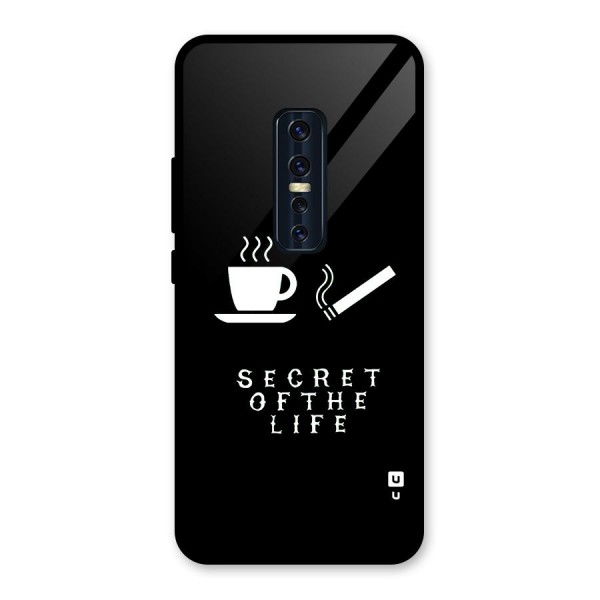 Secrate of Life Glass Back Case for Vivo V17 Pro