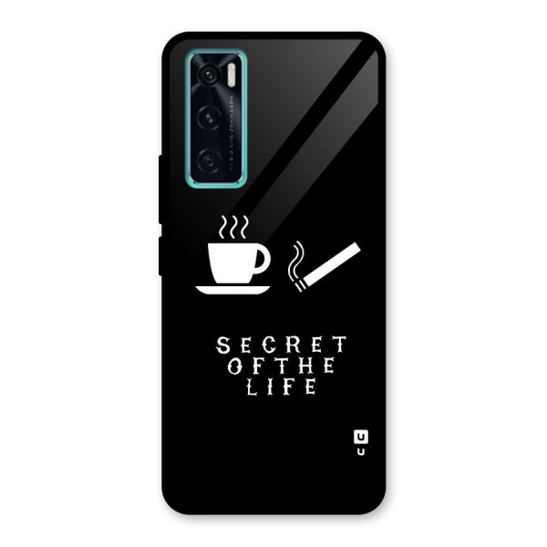 Secrate of Life Glass Back Case for Vivo V20 SE