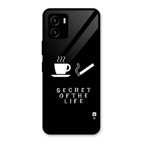 Secrate of Life Glass Back Case for Vivo Y15s