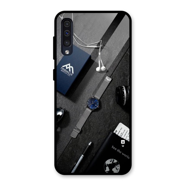 See The World Glass Back Case for Galaxy A50s