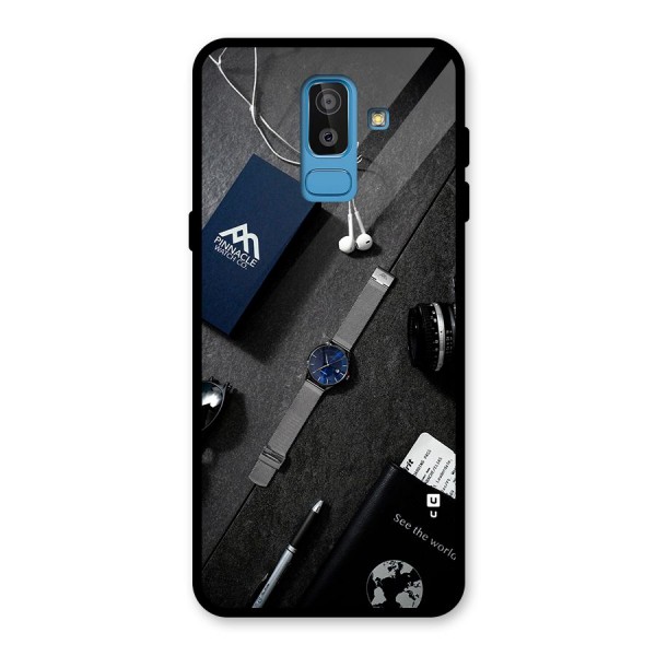 See The World Glass Back Case for Galaxy J8