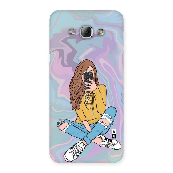 Selfie Girl Illustration Back Case for Galaxy A8