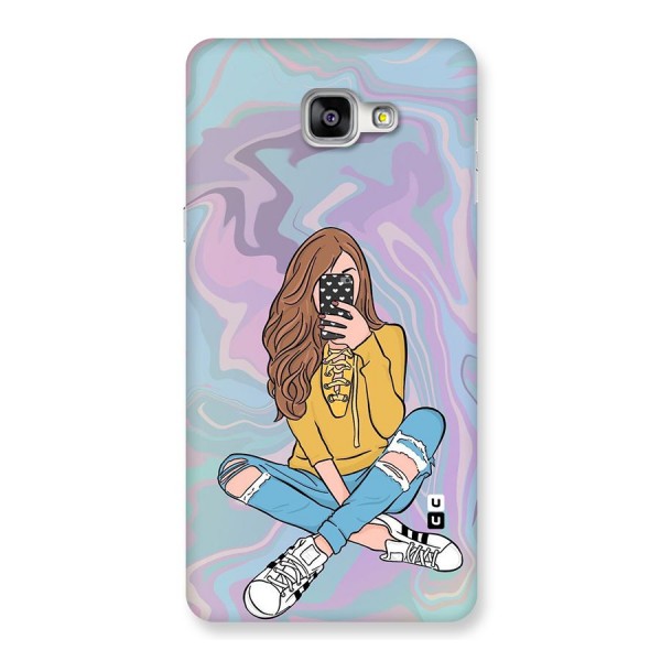 Selfie Girl Illustration Back Case for Galaxy A9