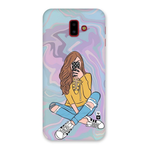 Selfie Girl Illustration Back Case for Galaxy J6 Plus