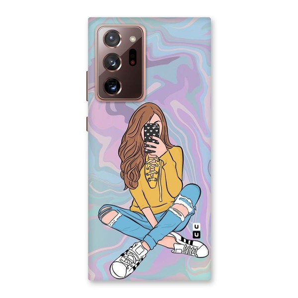 Selfie Girl Illustration Back Case for Galaxy Note 20 Ultra