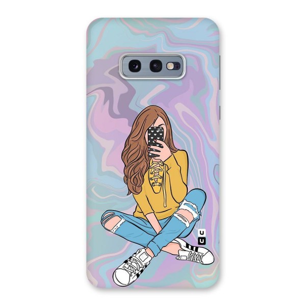 Selfie Girl Illustration Back Case for Galaxy S10e