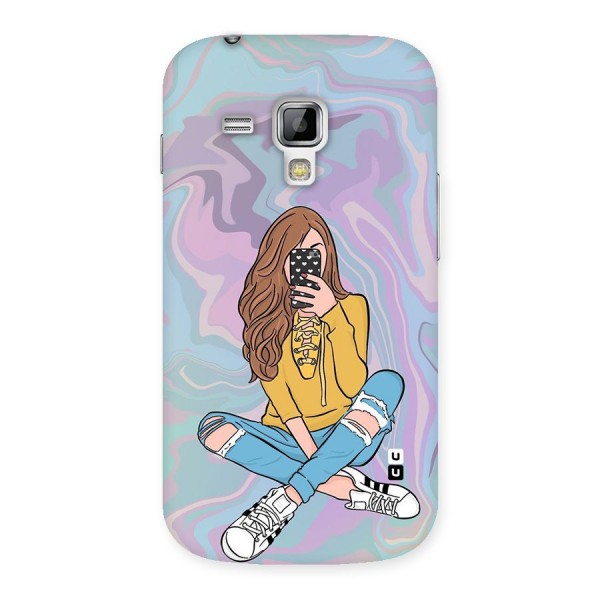 Selfie Girl Illustration Back Case for Galaxy S Duos