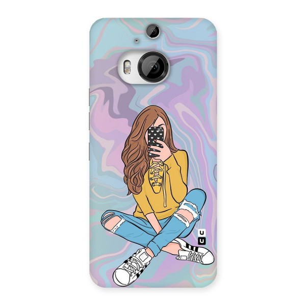 Selfie Girl Illustration Back Case for HTC One M9 Plus