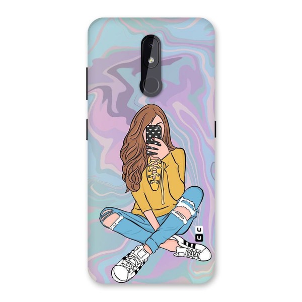 Selfie Girl Illustration Back Case for Nokia 3.2