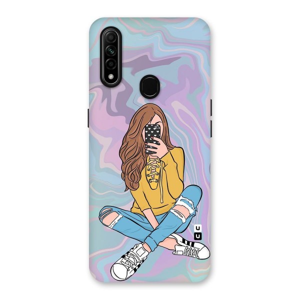 Selfie Girl Illustration Back Case for Oppo A31