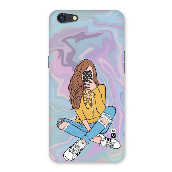 Selfie Girl Illustration Back Case for Oppo A71