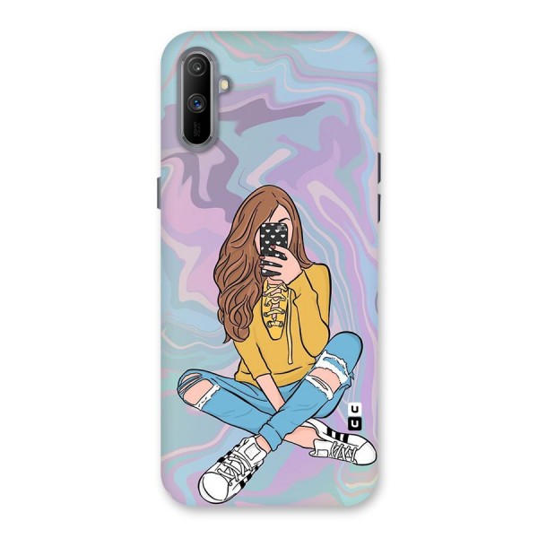 Selfie Girl Illustration Back Case for Realme C3