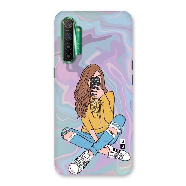 Selfie Girl Illustration Back Case for Realme X2