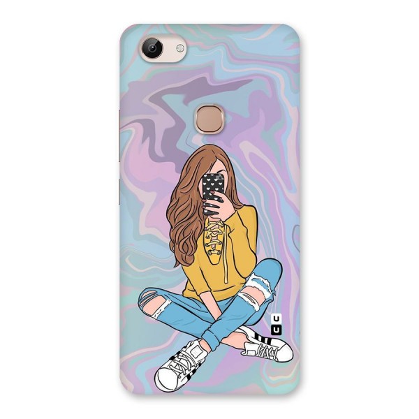 Selfie Girl Illustration Back Case for Vivo Y83