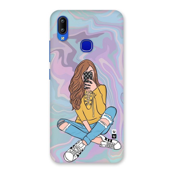 Selfie Girl Illustration Back Case for Vivo Y91