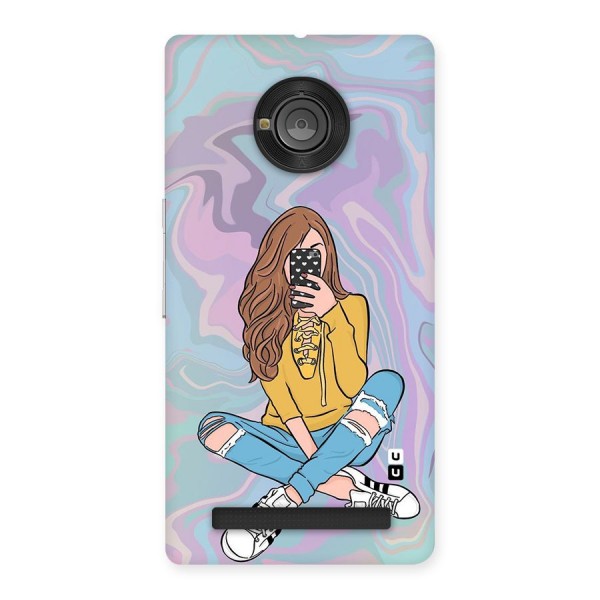 Selfie Girl Illustration Back Case for Yu Yuphoria